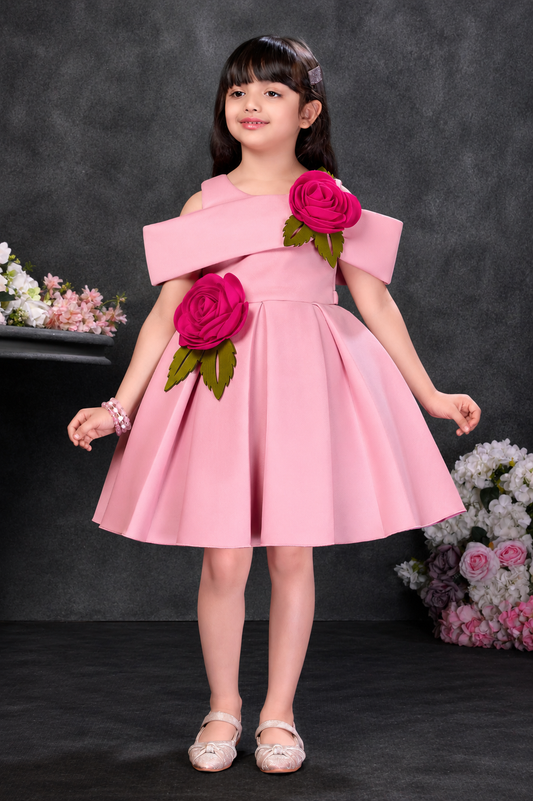 Dreamy Rose Party Frock Pink